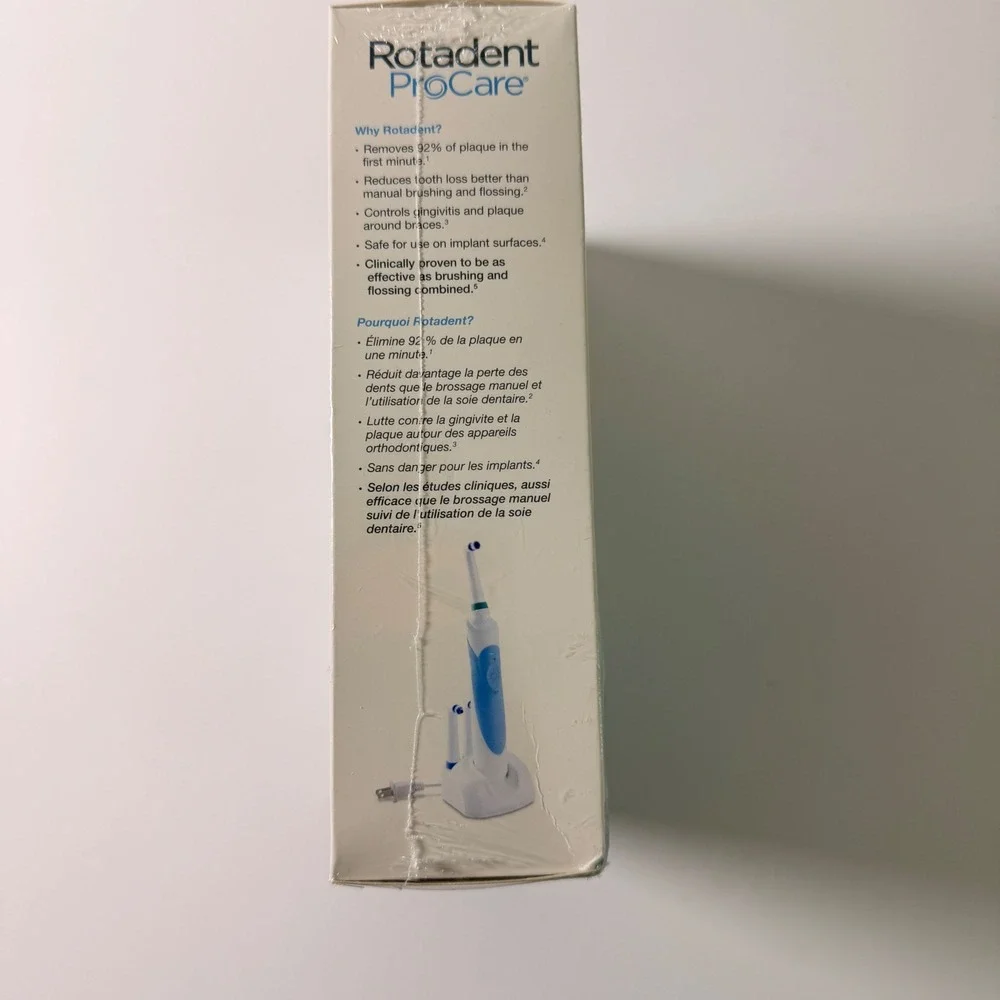 Rotadent ProCare Professional Rotary Toothbrush Blue White New Sealed